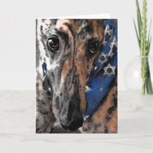 Greyhound-Karte für Chanukka / Chanukkah / Passah Karte