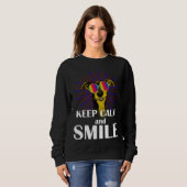 Greyhound  Keep Calm & Smile  Galgo Greyhound Hipp Sweatshirt (Vorne ganz)