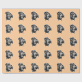 Greyhound-Kohle Zeichnend Geschenkpapier