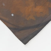 Greyhound läuft im Schnee mit Weihnachtshut Fleecedecke (Ecke)