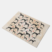 Greyhound-Liebe Fußmatte (Schrägansicht)