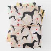 Greyhound-Liebe Geschenkpapier Set (Beispiel)