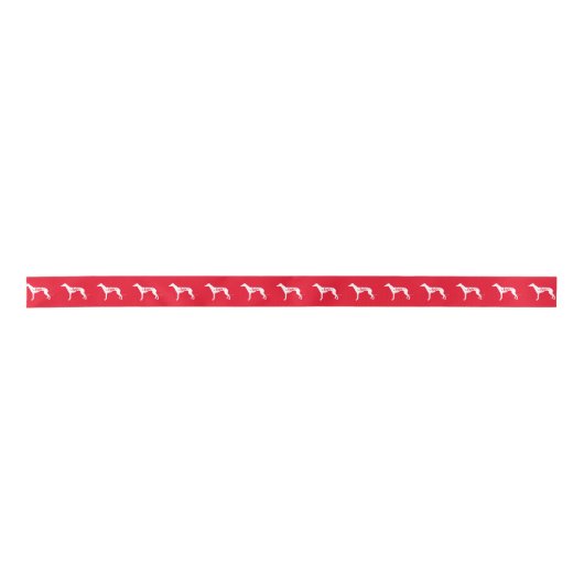 Greyhound Liebe Satin Ribbon Satinband (Vorderseite)