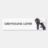 GREYHOUND LOVER AUTOAUFKLEBER (Vorne)