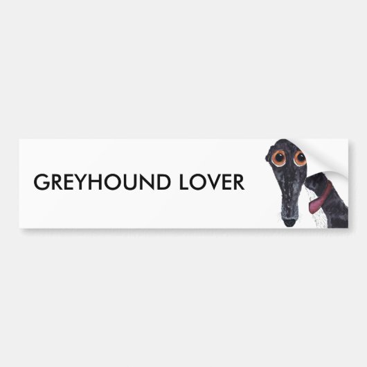 GREYHOUND LOVER AUTOAUFKLEBER (Vorne)