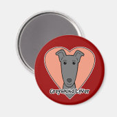 Greyhound Lover Magnet (Vorderseite/Rückseite)