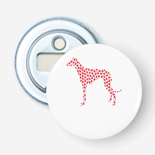 Greyhound Lover Valentine Gift Greyhound Dog Flaschenöffner (Vorderseite)