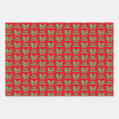 Greyhound Lurcher Christmas Dog & Bow Wrapping Geschenkpapier Set (Vorderseite)