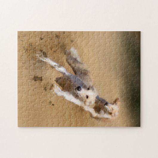 Greyhound Lurcher Hunde Malen Puzzle (Horizontal)