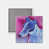 Greyhound Magnet - "Blue Boy" (Vorderseite/Rückseite)