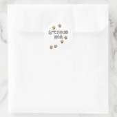 Greyhound-Mama Runder Aufkleber (Tasche)
