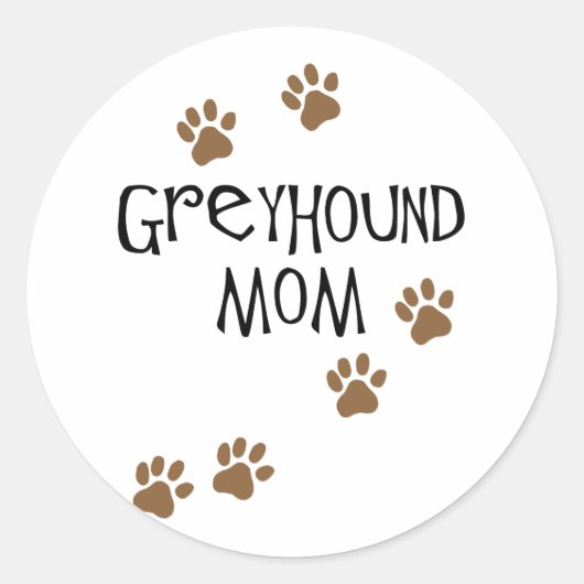 Greyhound-Mama Runder Aufkleber (Vorderseite)