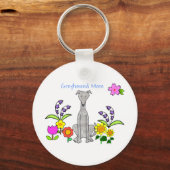 Greyhound Mama Schlüsselanhänger (Vorderseite)