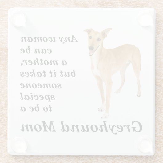 Greyhound Mama Untersetzer (Rückseite)