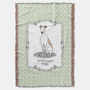Greyhound-Mama (weiß) Niedlicher Hund Mama Funny Decke