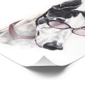 Greyhound mit Brille Foto Art Print (Ecke)
