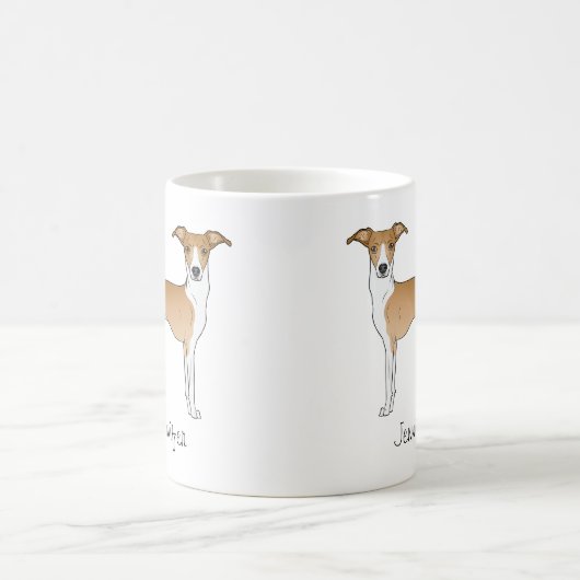 Greyhound mit Individuelle Name Kaffeetasse (Mittel)