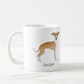 Greyhound mit Individuelle Name Kaffeetasse (Links)