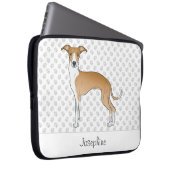 Greyhound mit Individuelle Name Laptopschutzhülle (Vorne Rechts)