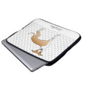 Greyhound mit Individuelle Name Laptopschutzhülle (Vorne Knopf)