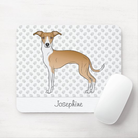Greyhound mit Individuelle Name Mousepad (Mit Mouse)