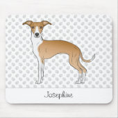 Greyhound mit Individuelle Name Mousepad (Vorne)