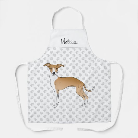Greyhound mit Individuelle Name Schürze (Vorderseite)