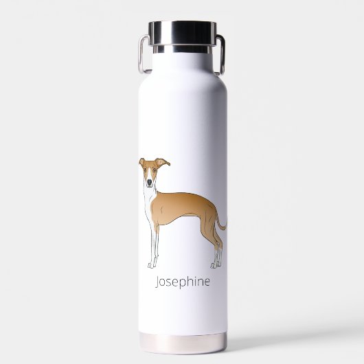 Greyhound mit Individuelle Name Trinkflasche (Vorne)