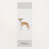 Greyhound mit Individuelle Name Yogamatte (Vorderseite)