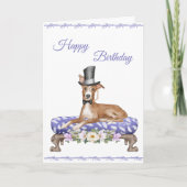 Greyhound mit Monocle Karte (Vorderseite)