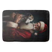 Greyhound mit Weihnachtsfeiern Badematte (Vorderseite)