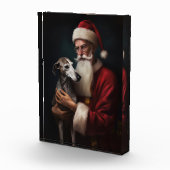 Greyhound mit Weihnachtsfeiern Fotoblock (Rechts)