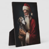 Greyhound mit Weihnachtsfeiern Fotoplatte (Seite)