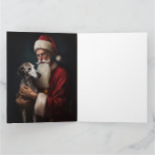 Greyhound mit Weihnachtsfeiern Karte (Innenseite)