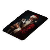Greyhound mit Weihnachtsfeiern Magnet (Linke Seite)