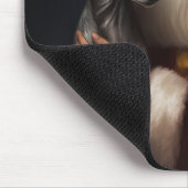 Greyhound mit Weihnachtsfeiern Mousepad (Ecke)