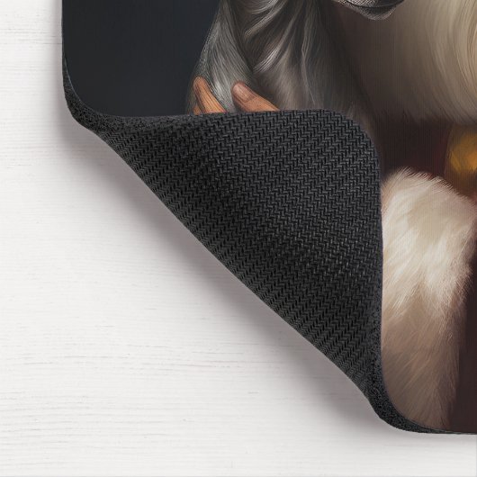 Greyhound mit Weihnachtsfeiern Mousepad (Ecke)