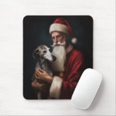 Greyhound mit Weihnachtsfeiern Mousepad (Mit Mouse)