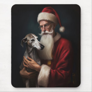 Greyhound mit Weihnachtsfeiern Mousepad
