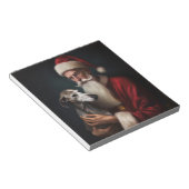 Greyhound mit Weihnachtsfeiern Notizblock (angewinkelt)