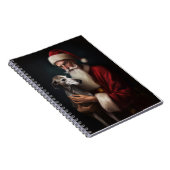 Greyhound mit Weihnachtsfeiern Notizblock (Rechte Seite)