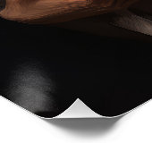 Greyhound mit Weihnachtsfeiern Poster (Ecke)