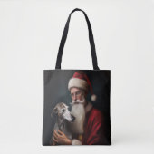 Greyhound mit Weihnachtsfeiern Tasche (Vorderseite)
