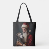 Greyhound mit Weihnachtsfeiern Tasche (Rückseite)