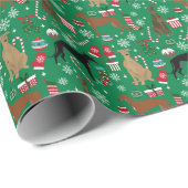 Greyhound Mixed-Coast-Weihnachtslieder Geschenkpapier (Rolleneckpunkt)