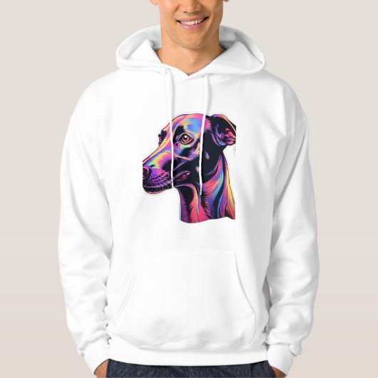 Greyhound Neon Design Hoodie (Vorderseite)