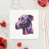 Greyhound Neon Design Serviette (Beispiel)
