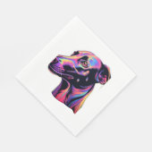 Greyhound Neon Design Serviette (Ecke)
