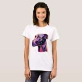 Greyhound Neon Design T-Shirt (Vorne ganz)