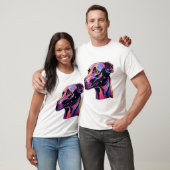 Greyhound Neon Design T-Shirt (Unisex)